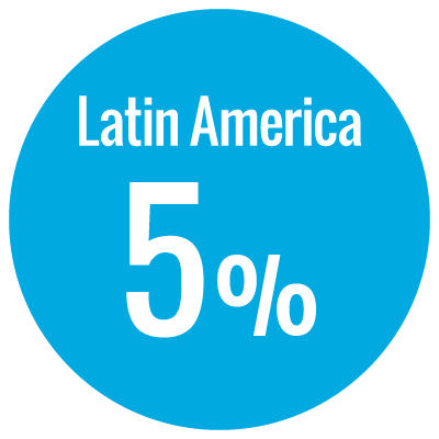 Latin America 5%