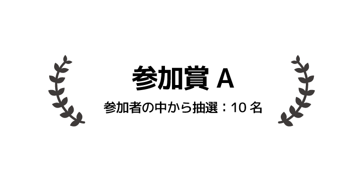 参加賞 参加者の中から抽選 10名